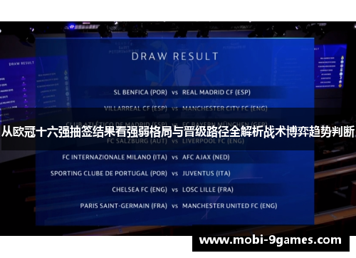 从欧冠十六强抽签结果看强弱格局与晋级路径全解析战术博弈趋势判断 从欧冠十六强抽签结果看强弱格局与晋级路径全解析战术博弈趋势判断